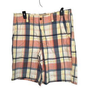 Hollister California Mens Plaid Shorts size 36 Y2K Casual Preppy Old Money Golf